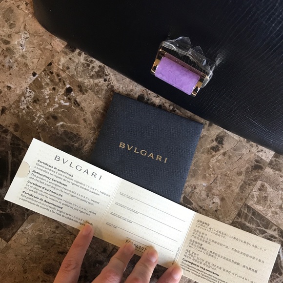 Bulgari flap cover "Palmellato" handcarry bag - Picture 2 of 8